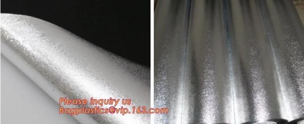 Hydroponic Garden reflective waterproof film,silver metallic diamond diffuse pattern aluminium foil,12 micron Metallized