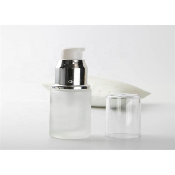 30ml Frosted Glass Lotion Bottles Empty Vacuum Pump Airless Bottles for  alcohol disinfection