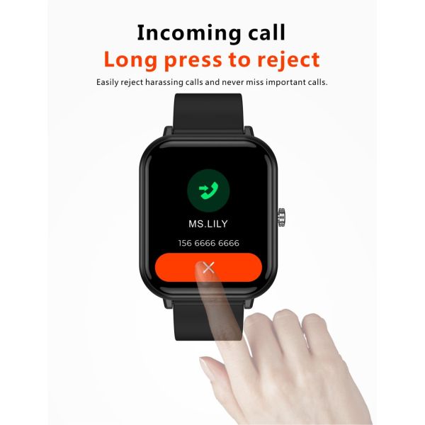 1.7 Inch TFT IP68 High Definition Smart watch Full Screen Touch