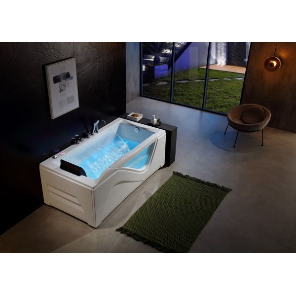 Spa Bathtub with Waterfall Feature for Single Soaking