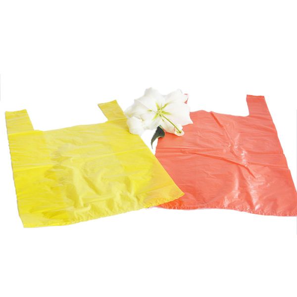 Pulp Moulding Plastic T Shirt Bag For Supermarket And Shopping Eco Friendly Material