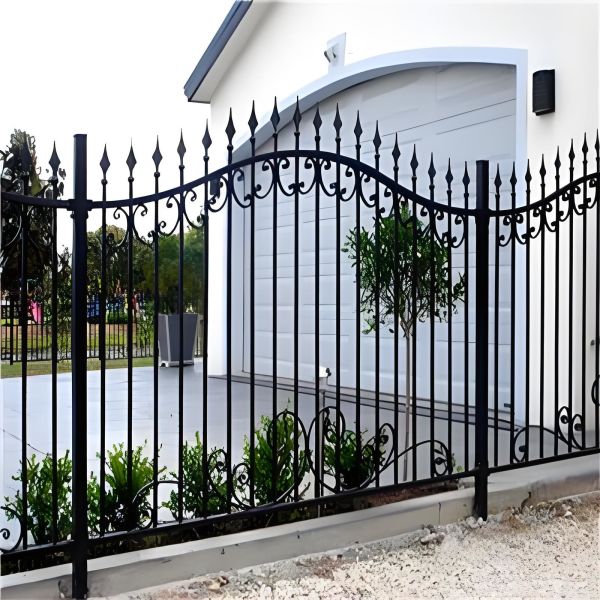 Modern Flat Top 2M Tubular Steel Fence Panel Powder Coated Swimming Pool Fence