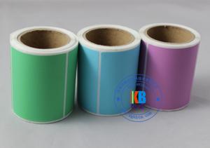 Cheap Custom blank thermal transfer printing adhesive colorful paper label roll sticker for sale