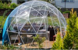 Cheap 5M Luxury Geodesic Dome Tent With Steel Pipes And Transparent Cover Dome Party Tents for sale